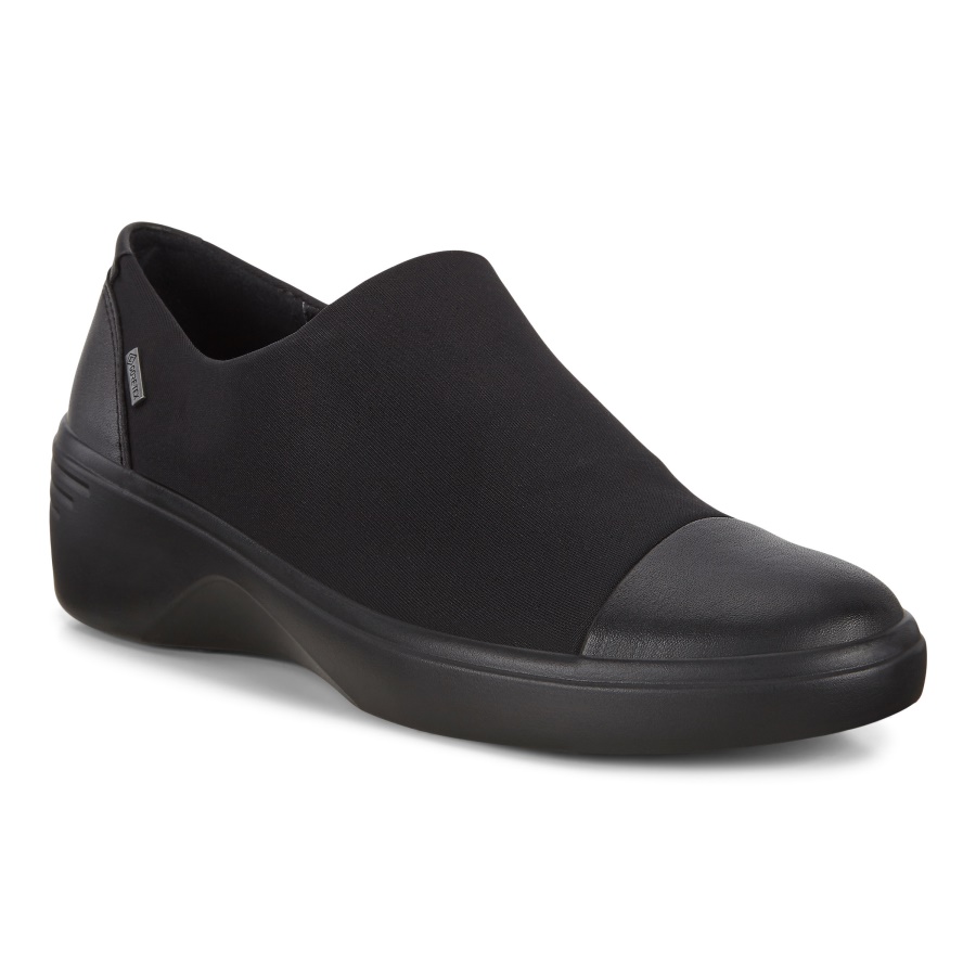 Black ECCO SOFT 7 WEDGE W