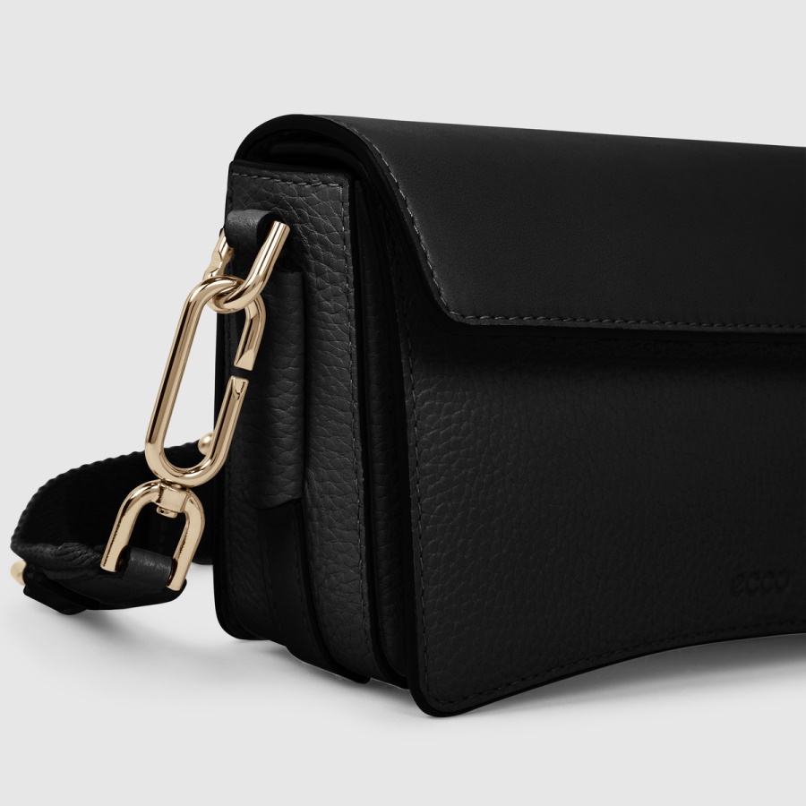 Black Textureblock Cassette Bag Compact ECCO