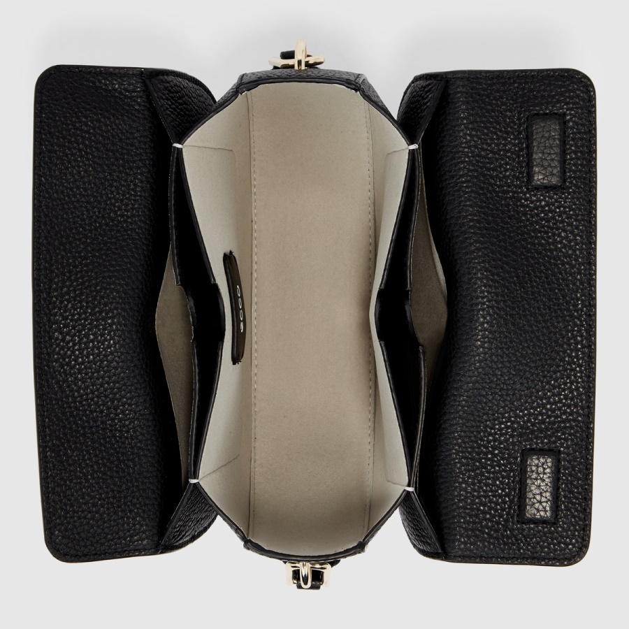 Black Textureblock Cassette Bag Compact ECCO