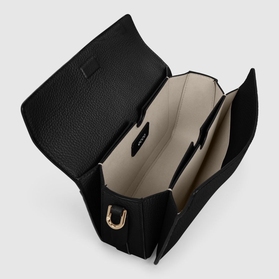 Black Textureblock Cassette Bag Compact ECCO