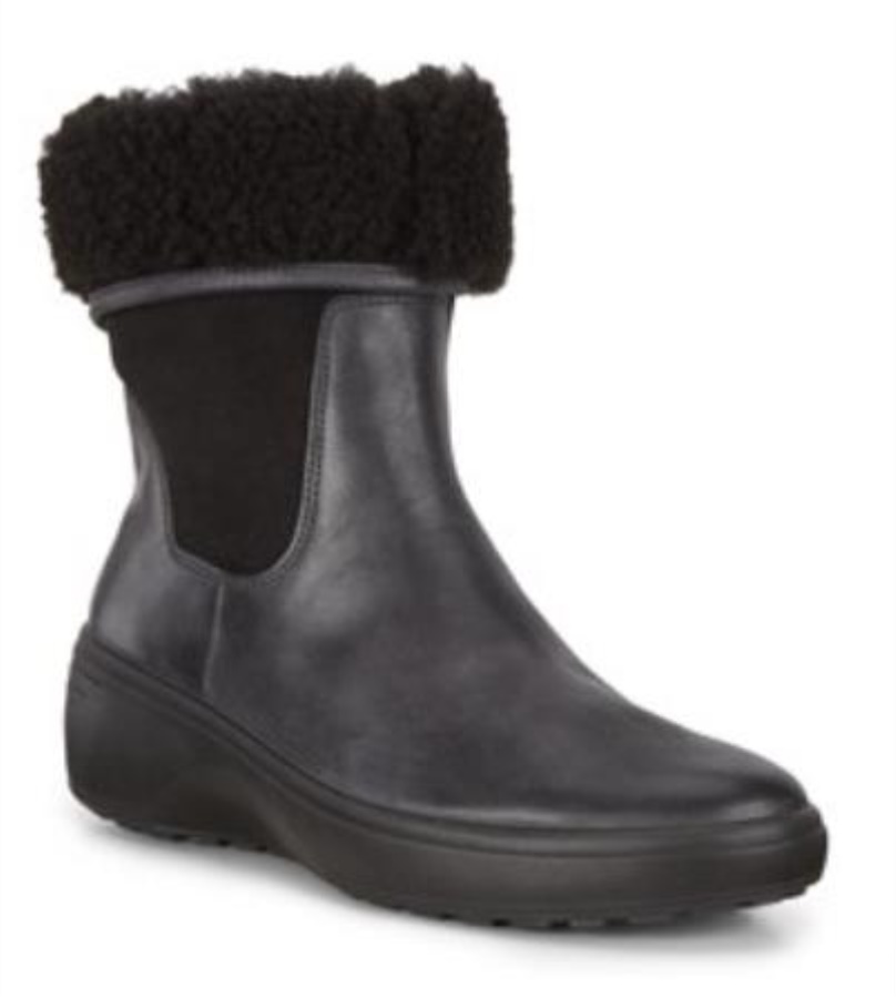 ECCO Black SOFT 7 WEDGE TRED