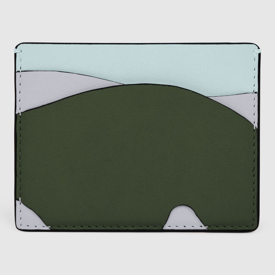 ECCO Circular Patch Card Case Green