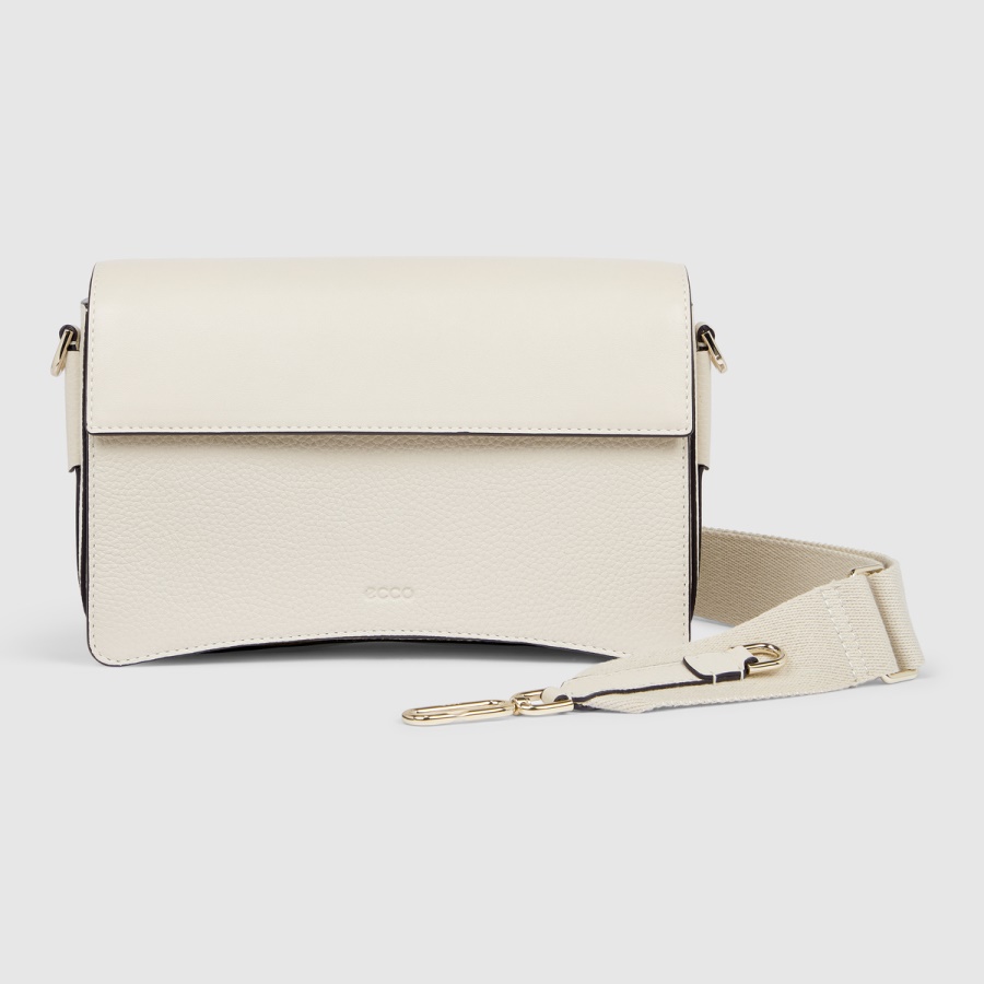 ECCO Creme Textureblock Cassette Bag Full Size