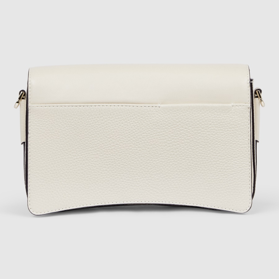 ECCO Creme Textureblock Cassette Bag Full Size