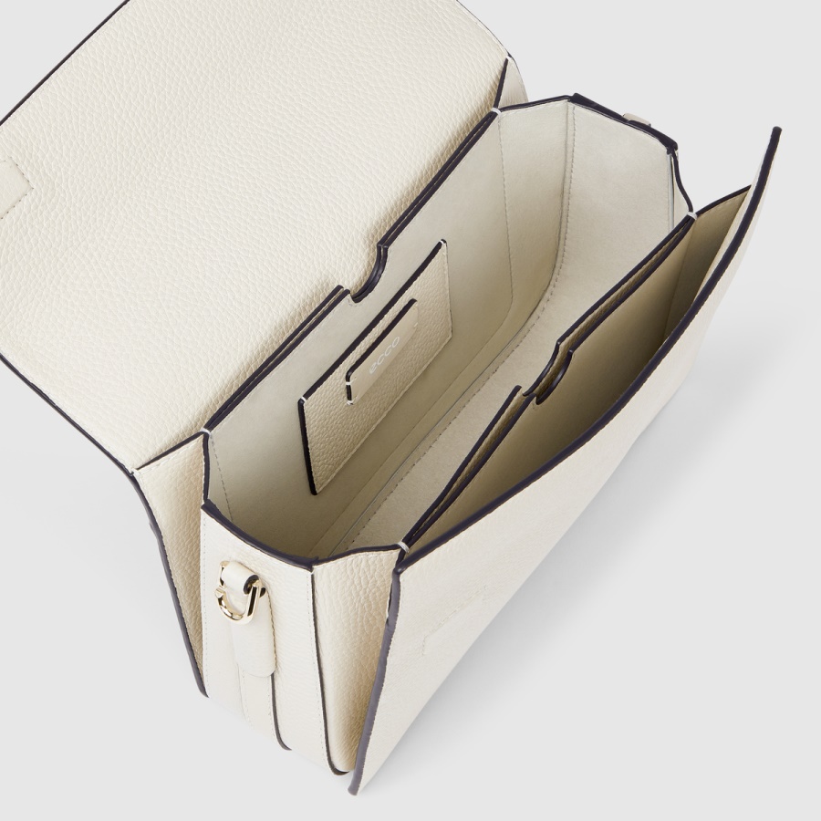 ECCO Creme Textureblock Cassette Bag Full Size