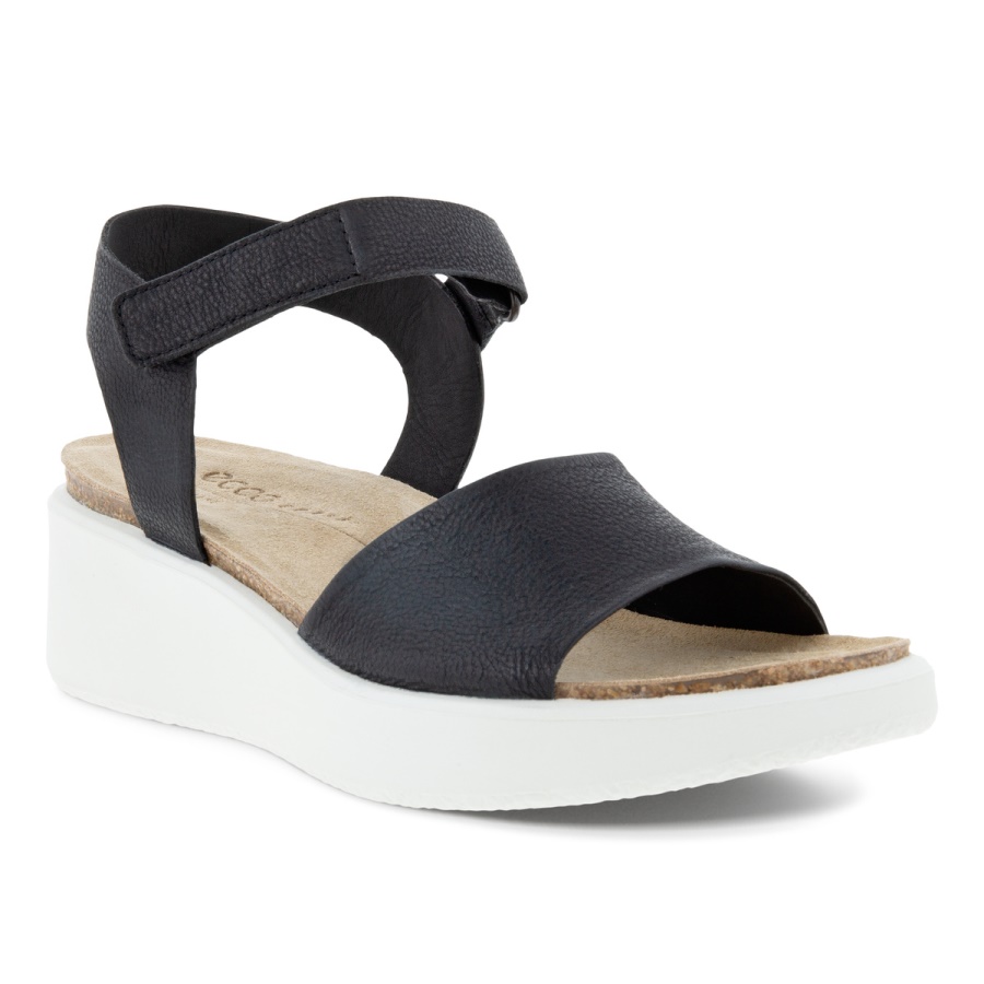 FLOWT WEDGE CORK Black ECCO