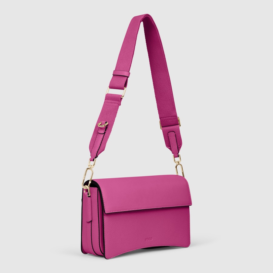 Fuchsia Textureblock Cassette Bag Full Size ECCO