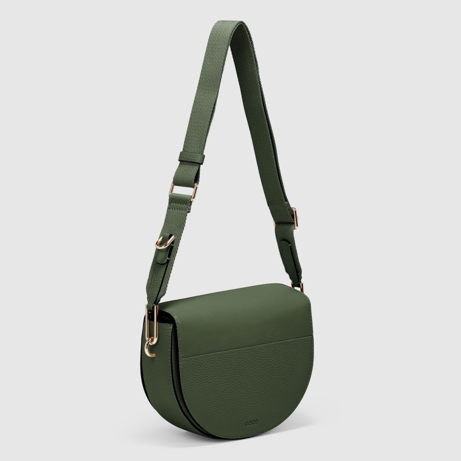 Green Textureblock Saddle Bag ECCO
