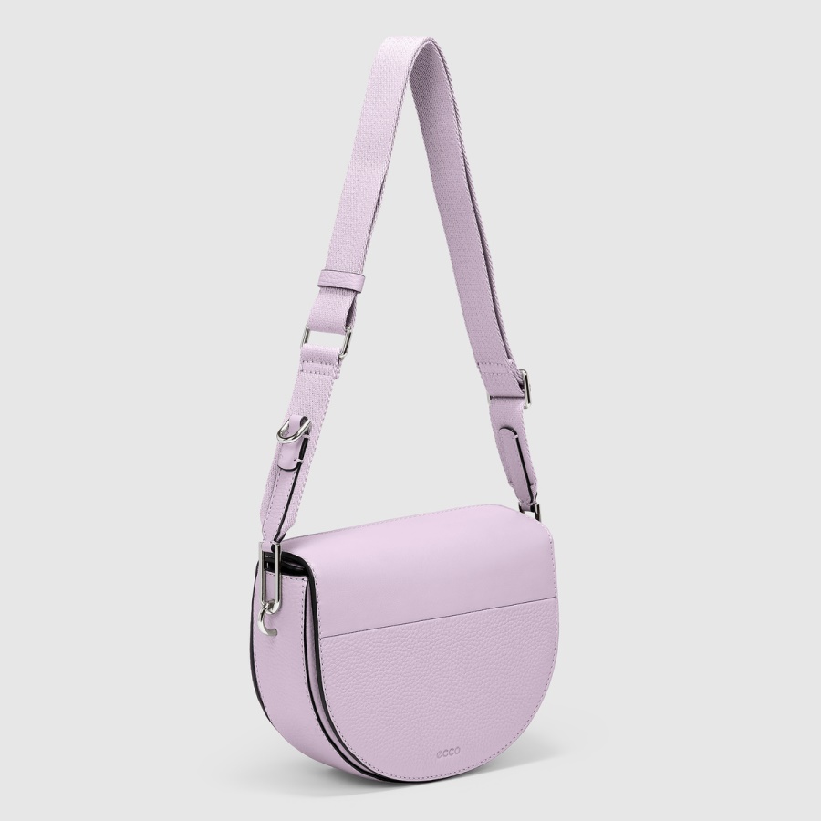 Lilac ECCO Textureblock Saddle Bag
