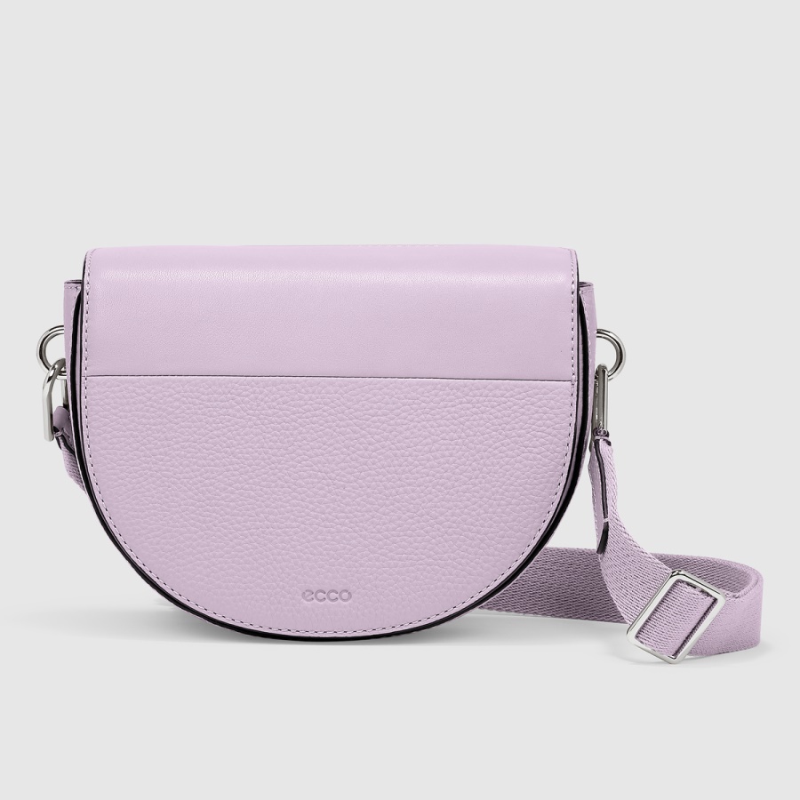 Lilac ECCO Textureblock Saddle Bag