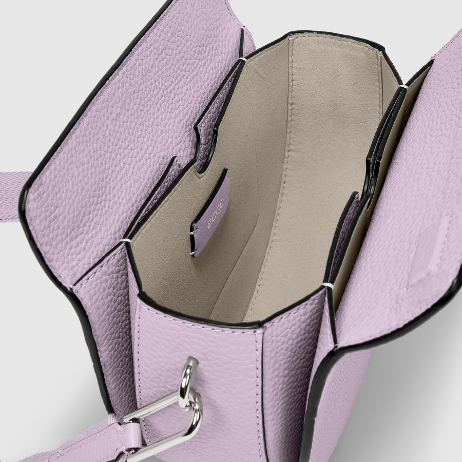 Lilac ECCO Textureblock Saddle Bag