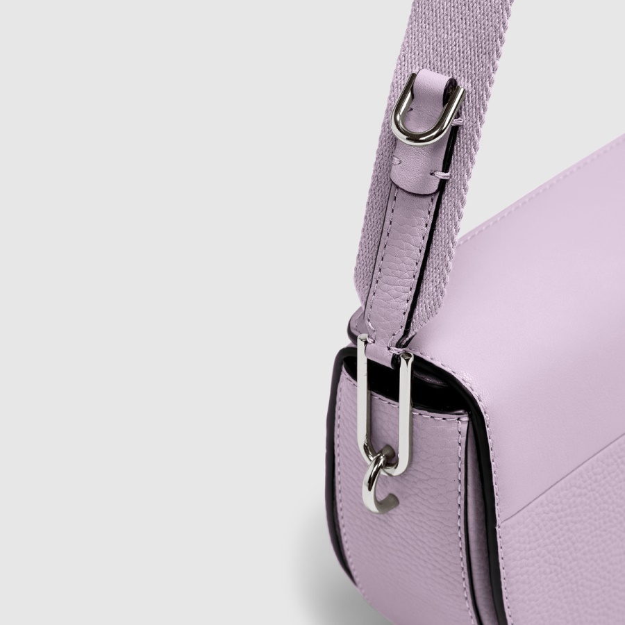 Lilac ECCO Textureblock Saddle Bag